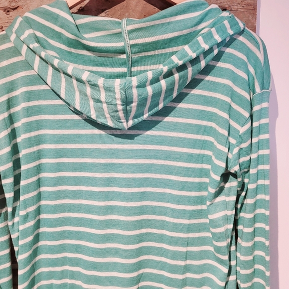 Blue Crush Aqua Striped Women's Sweater - Picture 3 of 5